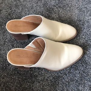 Madewell white Harper mule